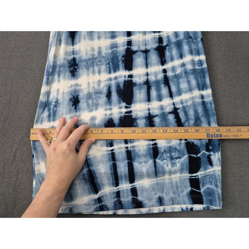 Karen Kane Pencil Skirt S Tie Dye Ombre Pattern Pull On Midi Stretch Lined NWOT